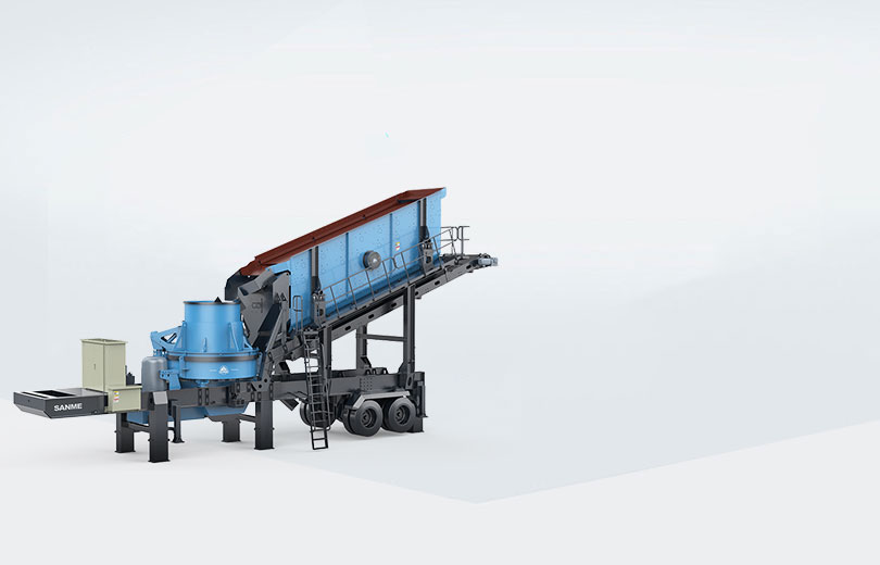 PP系列轮胎移动立式冲击破碎站 